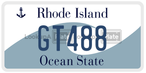 GT488 license plate in Rhode Island
