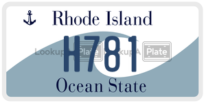 H781 license plate in Rhode Island