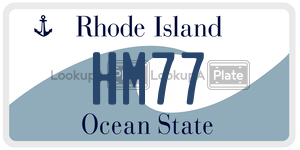 HM77  license plate in RI
