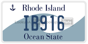IB916 license plate in Rhode Island