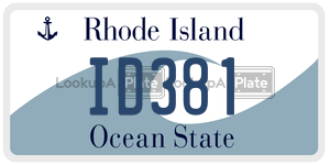 ID381 license plate in Rhode Island