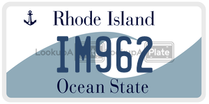IM962  license plate in RI