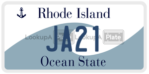 JA21  license plate in RI