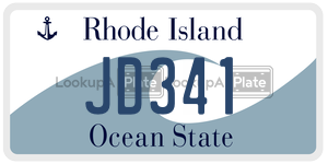 JD341 license plate in Rhode Island
