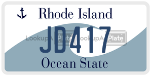 JD417  license plate in RI