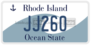 JJ260 license plate in Rhode Island