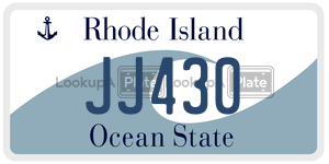 JJ430  license plate in RI