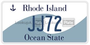 JJ72 license plate in Rhode Island