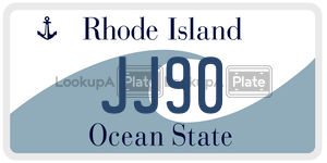 JJ90 license plate in Rhode Island