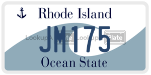 JM175 license plate in Rhode Island