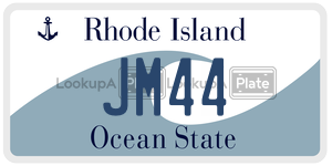 JM44  license plate in RI