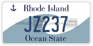 JZ237 license plate in Rhode Island
