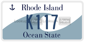 K117 license plate in Rhode Island