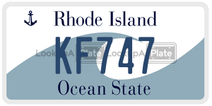 KF747  license plate in RI
