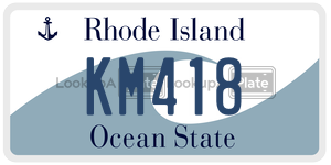 KM418 license plate in Rhode Island