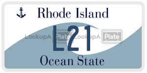 L21  license plate in RI