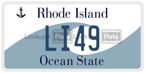 LI49 license plate in Rhode Island