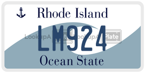 LM924  license plate in RI