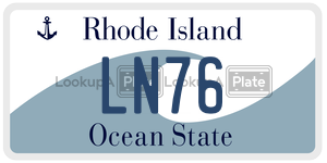 LN76 license plate in Rhode Island