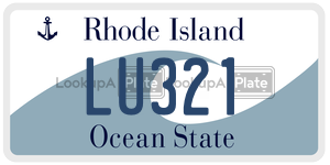 LU321  license plate in RI