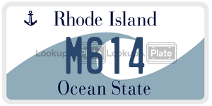 M614 license plate in Rhode Island