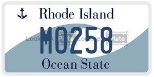 MO258  license plate in RI