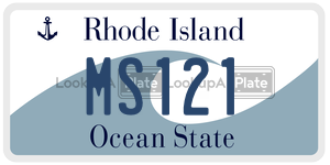 MS121 license plate in Rhode Island