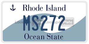 MS272 license plate in Rhode Island