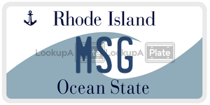 MSG license plate in Rhode Island