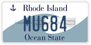 MU684 license plate in Rhode Island
