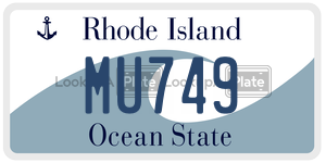 MU749 license plate in Rhode Island