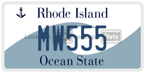 MW555  license plate in RI