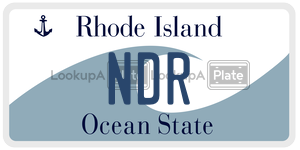 NDR license plate in Rhode Island
