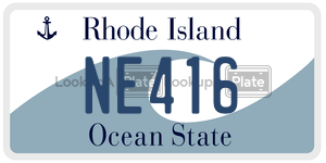 NE416 license plate in Rhode Island