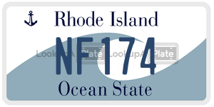 NF174 license plate in Rhode Island