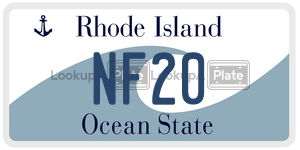 NF20 license plate in Rhode Island