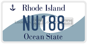 NU188  license plate in RI
