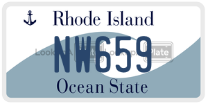 NW659 license plate in Rhode Island