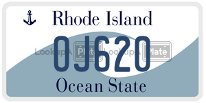 OJ620  license plate in RI