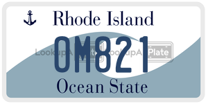 OM821 license plate in Rhode Island