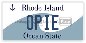 OPIE license plate in Rhode Island