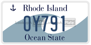 OY791 license plate in Rhode Island