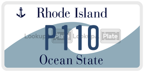 P110  license plate in RI