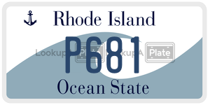 P681  license plate in RI