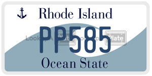 PP585 license plate in Rhode Island