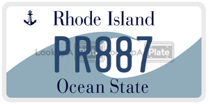 PR887 license plate in Rhode Island