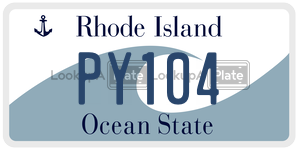 PY104  license plate in RI