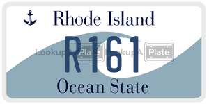 R161  license plate in RI