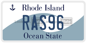 RAS96 license plate in Rhode Island