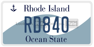 RD840  license plate in RI